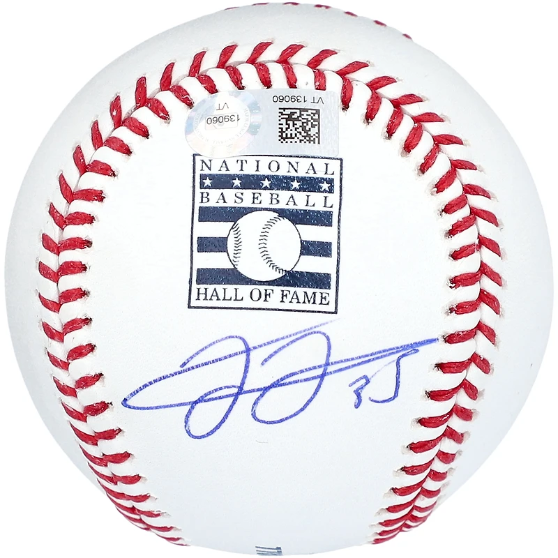 Logo autographié du Temple de la renommée du baseball par Frank Thomas des Chicago White Sox