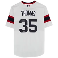 Maillot réplique blanc dédicacé par Frank Thomas des Chicago White Sox de la collection Nike Cooperstown