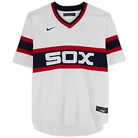 Maillot réplique blanc dédicacé par Frank Thomas des Chicago White Sox de la collection Nike Cooperstown
