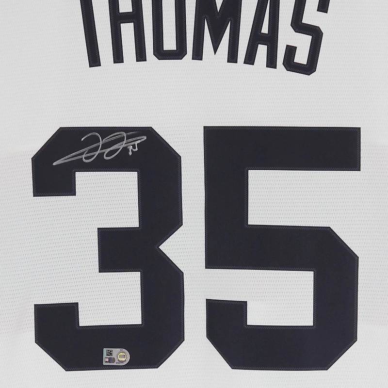 Maillot réplique blanc dédicacé par Frank Thomas des Chicago White Sox de la collection Nike Cooperstown