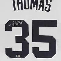 Maillot réplique blanc dédicacé par Frank Thomas des Chicago White Sox de la collection Nike Cooperstown