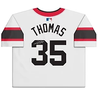 Maillot réplique blanc dédicacé par Frank Thomas des Chicago White Sox de la collection Nike Cooperstown