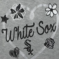 Ensemble de 3 bodys Batter Up pour filles, nouveau-né et nourrisson, noir/blanc/gris chiné, Chicago White Sox
