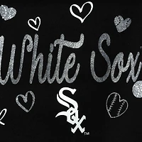 Girls Newborn & Infant Black Chicago White Sox 3-Piece Home Plate Bodysuit Bib Booties Set