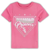 T-shirt pour tout-petit rose Chicago White Sox Diamond Princess fille