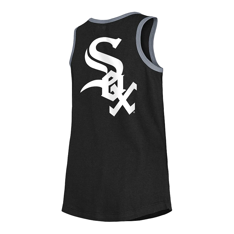 Débardeur New Era pour fille noir Chicago White Sox Henley