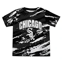 Ensemble t-shirt et short Chicago White Sox Stealing Homebase 2.0 pour bébé noir/gris chiné