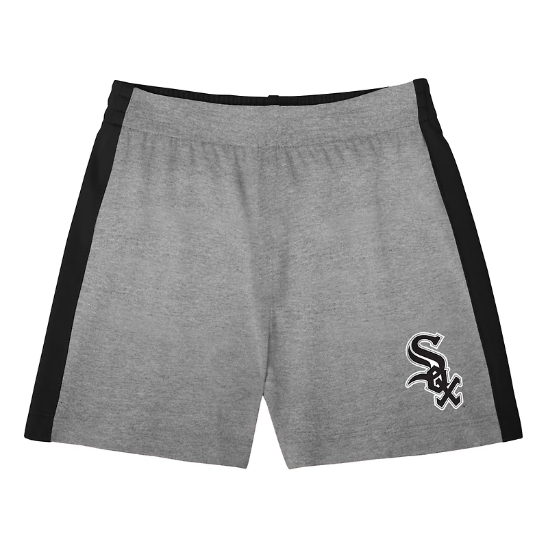 Infant Black/Heather Gray Chicago White Sox Stealing Homebase 2.0 T-Shirt & Shorts Set