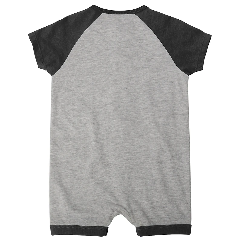 barboteuse raglan à boutons-pression pour bébé, gris chiné, motif « Extra Base Hit » des Chicago White Sox