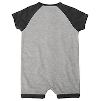 barboteuse raglan à boutons-pression pour bébé, gris chiné, motif « Extra Base Hit » des Chicago White Sox