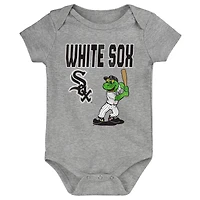 Infant Outerstuff Chicago White Sox Home Plate 3-Piece Bodysuit Set