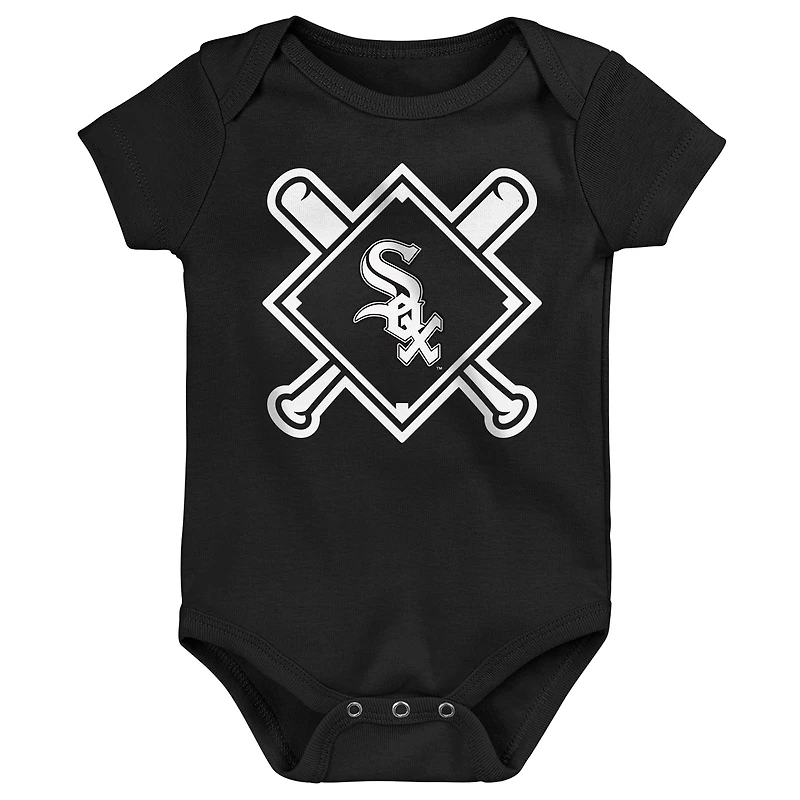 Ensemble de body 3 pièces pour bébé Outerstuff Chicago White Sox Home Plate