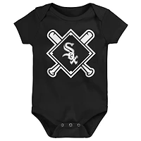 Ensemble de body 3 pièces pour bébé Outerstuff Chicago White Sox Home Plate
