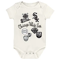 Ensemble de body 3 pièces Baby Outerstuff Chicago White Sox Home Plate