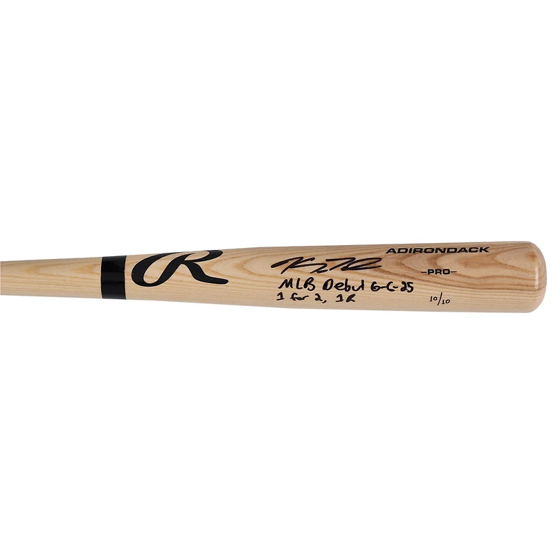 Kyle Teel Chicago White Sox Autographed Blonde Rawlings Pro Bat with Multiple Inscriptions - Limited Edition #10/10