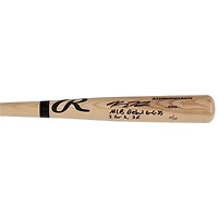 Kyle Teel Chicago White Sox Autographed Blonde Rawlings Pro Bat with Multiple Inscriptions - Limited Edition #10/10