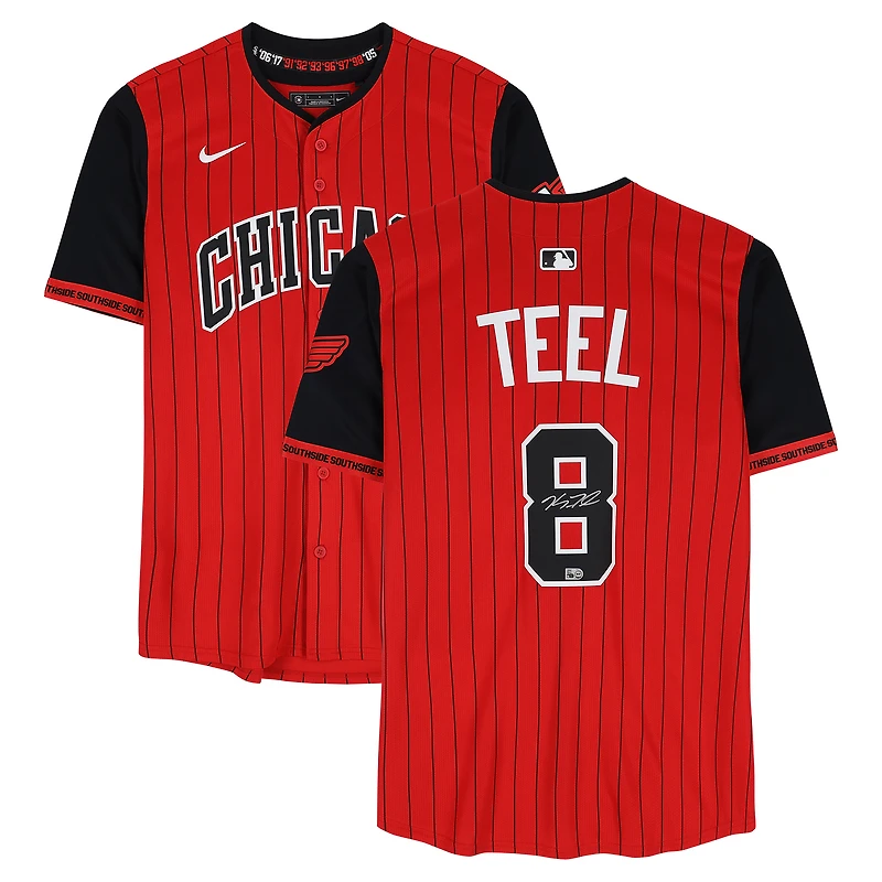 Kyle Teel Chicago White Sox Autographed Red Nike City Connect Limited Jersey