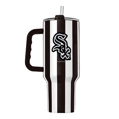 Logo Brands Chicago White Sox 40oz Vertical Stripe Powder Coat Tumbler