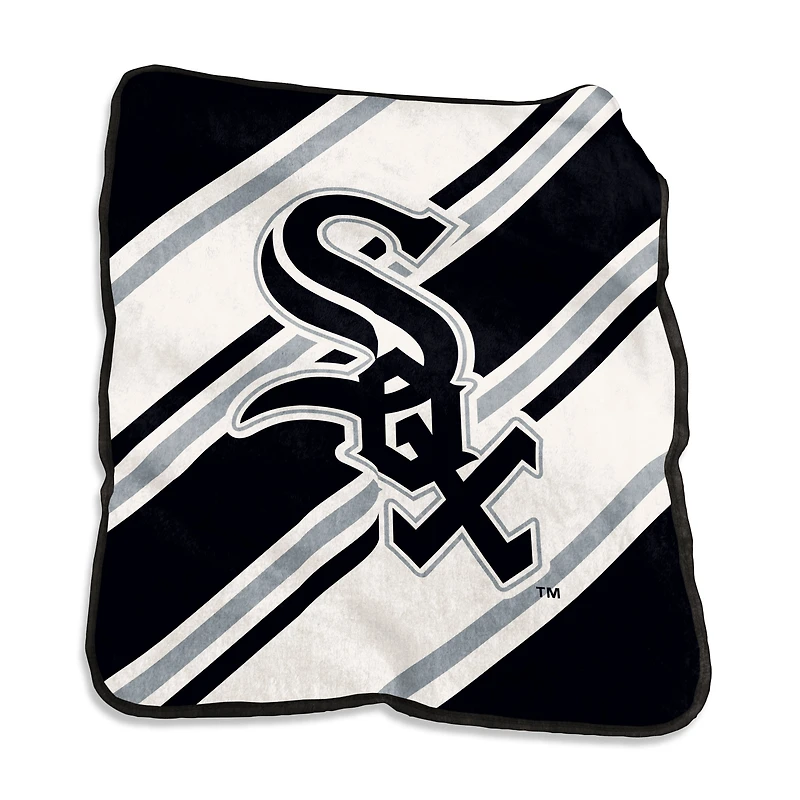 Couverture à rayures Raschel 50" x 60" aux couleurs des Chicago White Sox (Logo Brands)