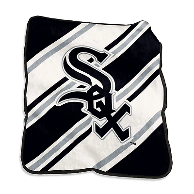 Couverture à rayures Raschel 50" x 60" aux couleurs des Chicago White Sox (Logo Brands)