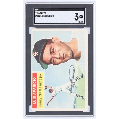 Luis Aparicio Chicago White Sox 1956 Topps #292 SGC Authenticated 3 Rookie Card