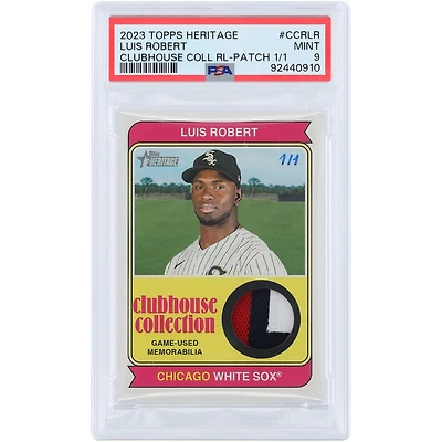 Luis Robert Jr. Chicago White Sox 2023 Topps Heritage 3 Color Relic #CCR-LR #1/1 PSA Authenticated 9 Card