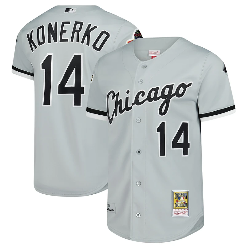 Men's Mitchell & Ness Paul Konerko Gray Chicago White Sox 2005 Cooperstown Collection Authentic Jersey