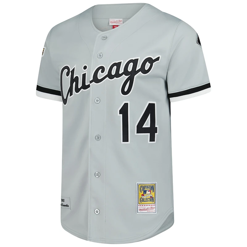 Maillot authentique Mitchell & Ness Paul Konerko gris des White Sox de Chicago, collection Cooperstown 2005, pour homme