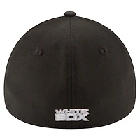 Men's New Era  Black Chicago White Sox 125th Anniversary 39THIRTY Flex Hat