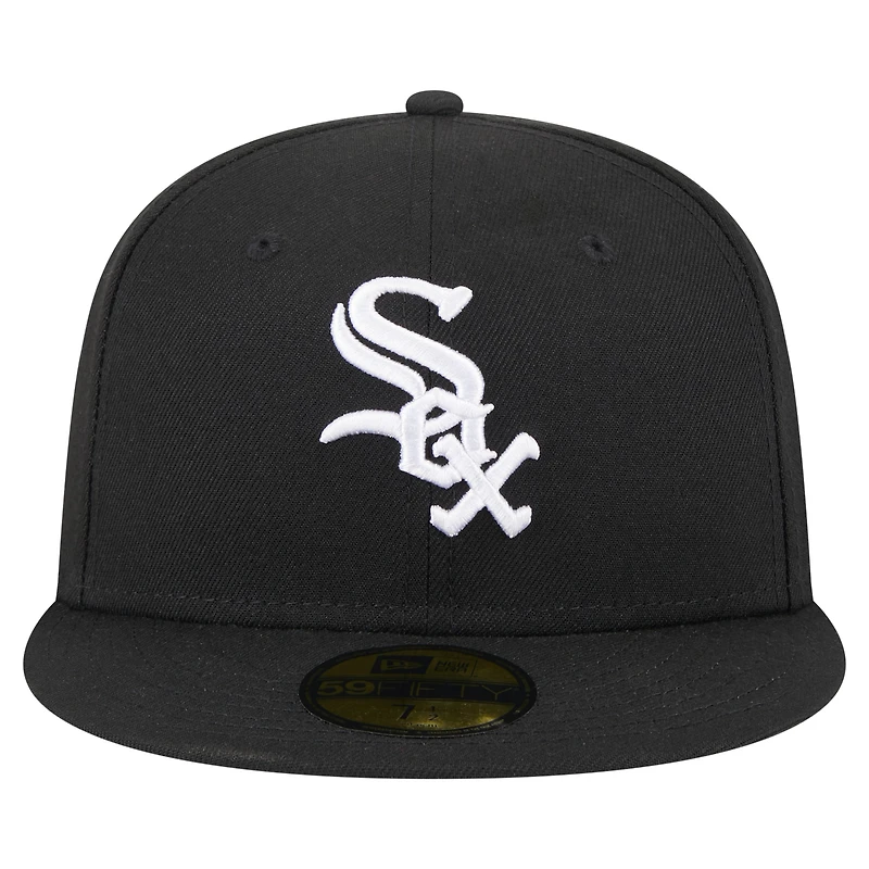 Men's New Era  Black Chicago White Sox 125th Anniversary 59FIFTY Fitted Hat