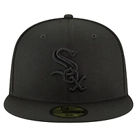 Casquette ajustée 59FIFTY noire New Era pour homme, 125e anniversaire des White Sox de Chicago