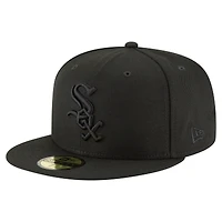 Casquette ajustée 59FIFTY noire New Era pour homme, 125e anniversaire des White Sox de Chicago
