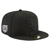 Casquette ajustée 59FIFTY noire New Era pour homme, 125e anniversaire des White Sox de Chicago