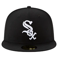 Casquette ajustée 59FIFTY noire New Era pour homme, 125e anniversaire des White Sox de Chicago