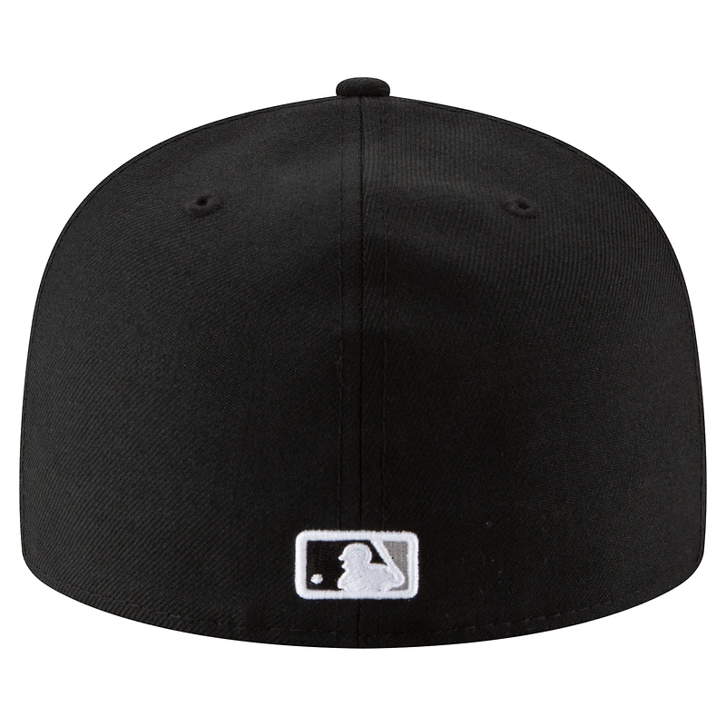 Casquette ajustée 59FIFTY noire New Era pour homme, 125e anniversaire des White Sox de Chicago