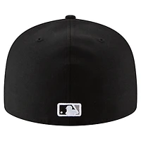Casquette ajustée 59FIFTY noire New Era pour homme, 125e anniversaire des White Sox de Chicago