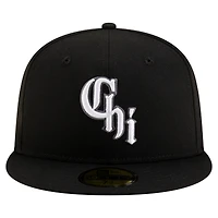 Men's New Era  Black Chicago White Sox 125th Anniversary 59FIFTY Snapback Hat