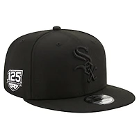 Casquette Snapback 9FIFTY noire New Era pour homme, 125e anniversaire des White Sox de Chicago