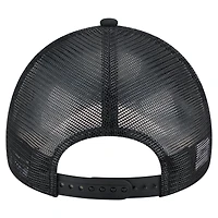 Men's New Era  Black Chicago White Sox Bleached A-Frame 9FORTY Adjustable Hat