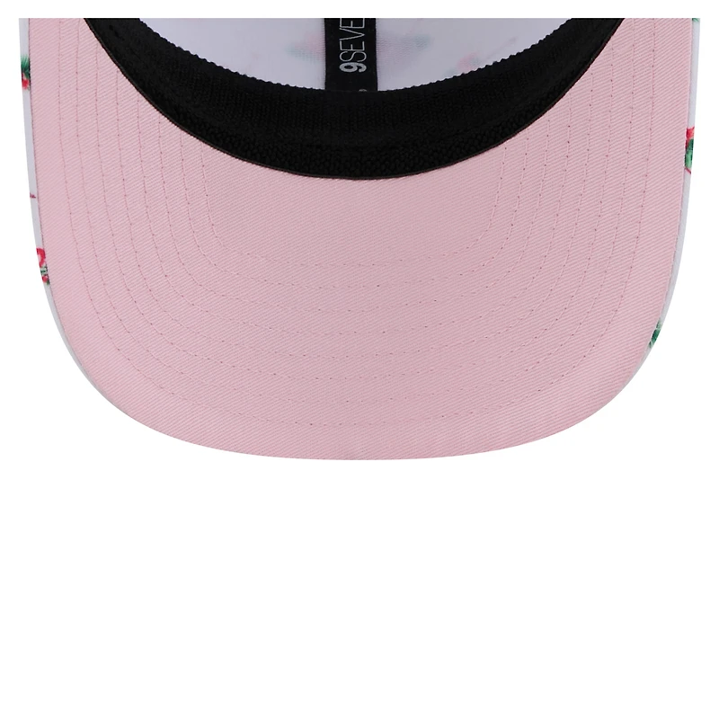 Men's New Era White Chicago White Sox Flamingo Mesh Back 9SEVENTY Stretch-Snap Hat