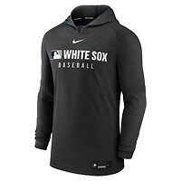 Sweat à capuche Nike noir chiné pour homme Chicago White Sox Authentic Collection Tri-Blend Dri-FIT