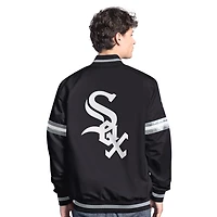Veste universitaire à boutons-pression Starter noire Chicago White Sox Scout pour homme