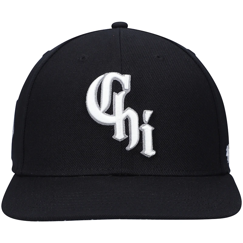 Men's '47 Black Chicago White Sox 2021 City Connect Captain Snapback Hat