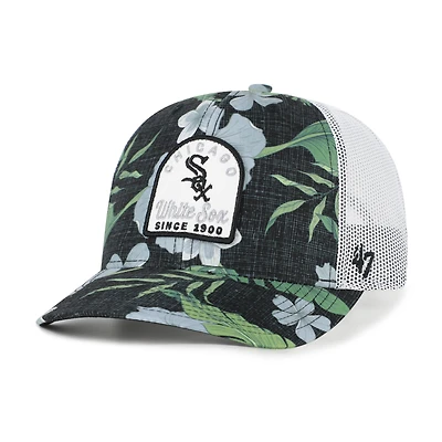 Casquette trucker ajustable Chicago White Sox Beachside noire n° 47 pour homme