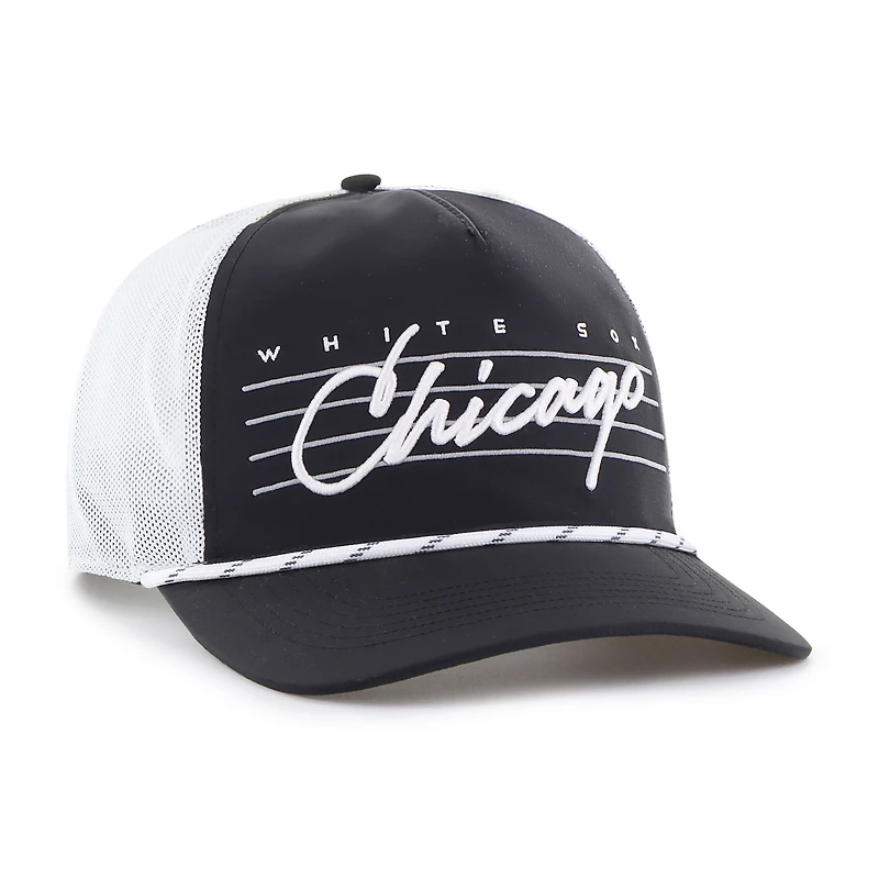Men's '47 Black Chicago White Sox Brrr Downburst Mesh Hitch Adjustable Hat