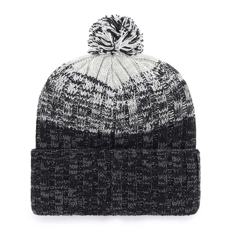 Bonnet en tricot à revers Cascade '47 noir Chicago White Sox pour homme avec pompon