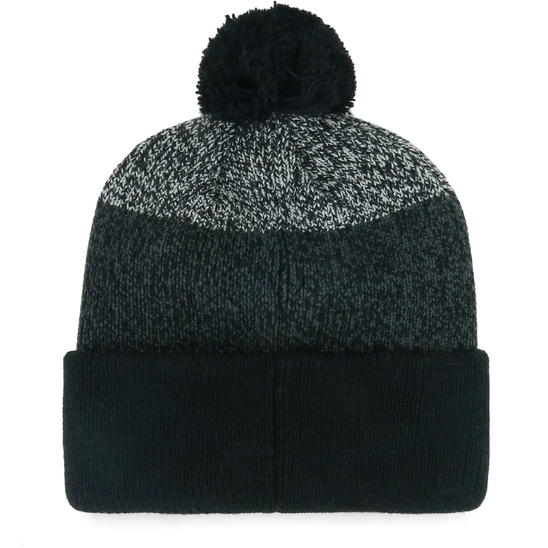 Bonnet en tricot à revers Darkfreeze '47 Black Chicago White Sox pour hommes avec pompon