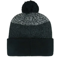 Bonnet en tricot à revers Darkfreeze '47 Black Chicago White Sox pour hommes avec pompon