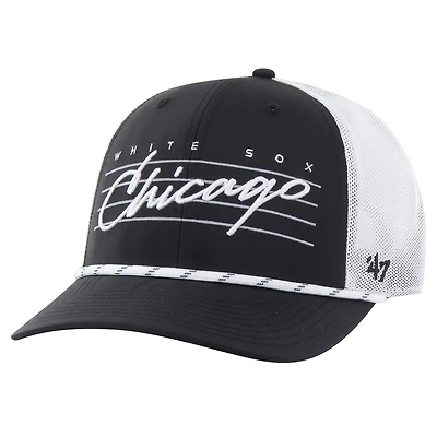 Casquette ajustable noire pour homme '47 Chicago White Sox Downburst Trucker