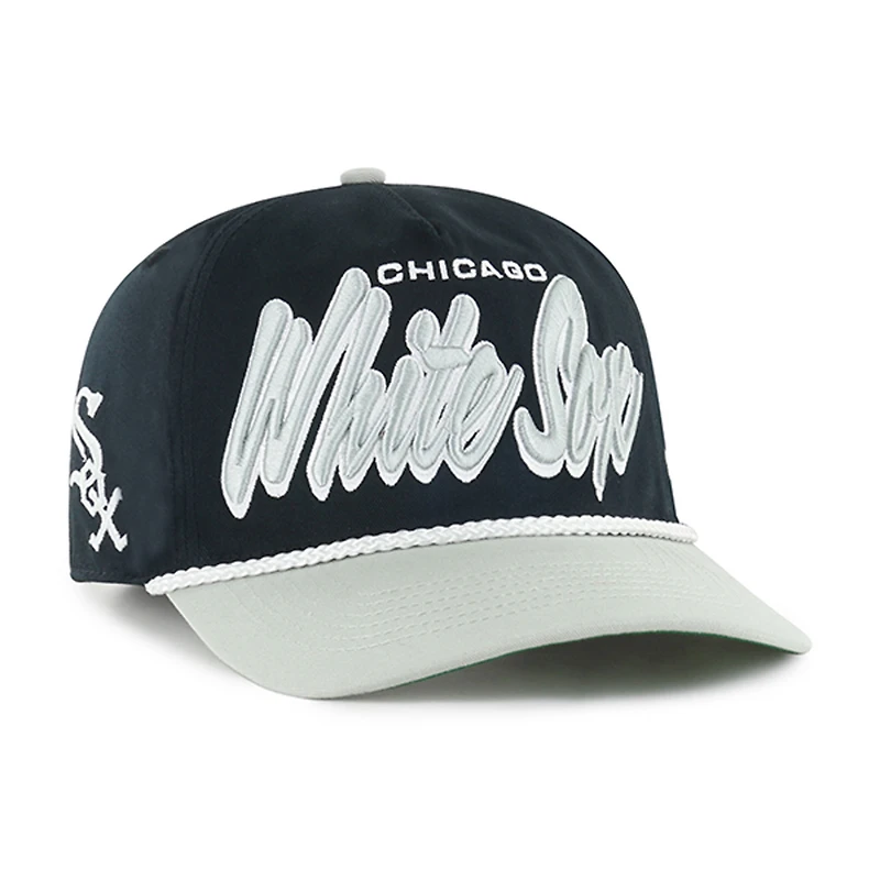 Men's '47 Black Chicago White Sox Dropshadow Rope Hitch Adjustable Hat